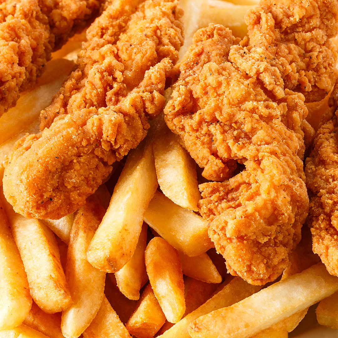 Chicken Tenders and fries